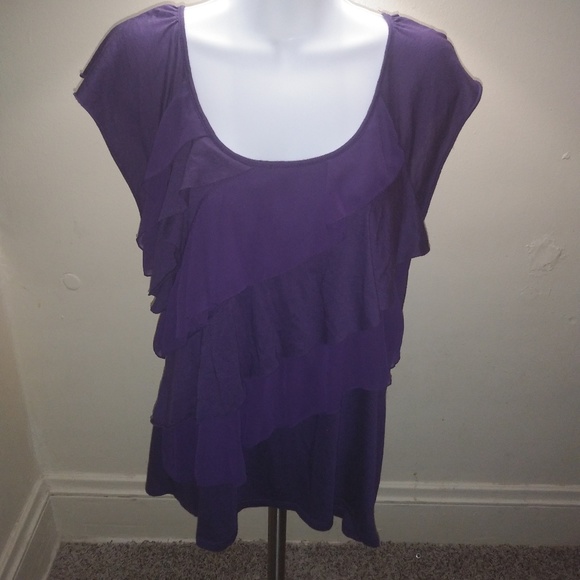 LC Lauren Conrad Tops - CLEARANCE! Ruffle and Frill Purple Top